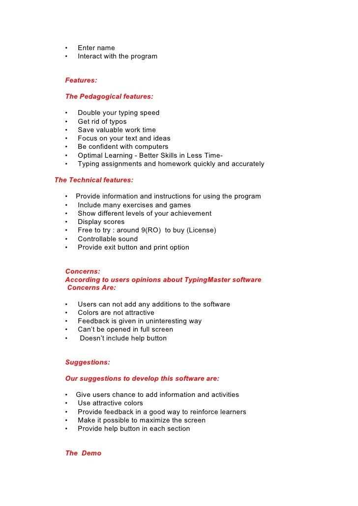 a reflection paragraph in typing master